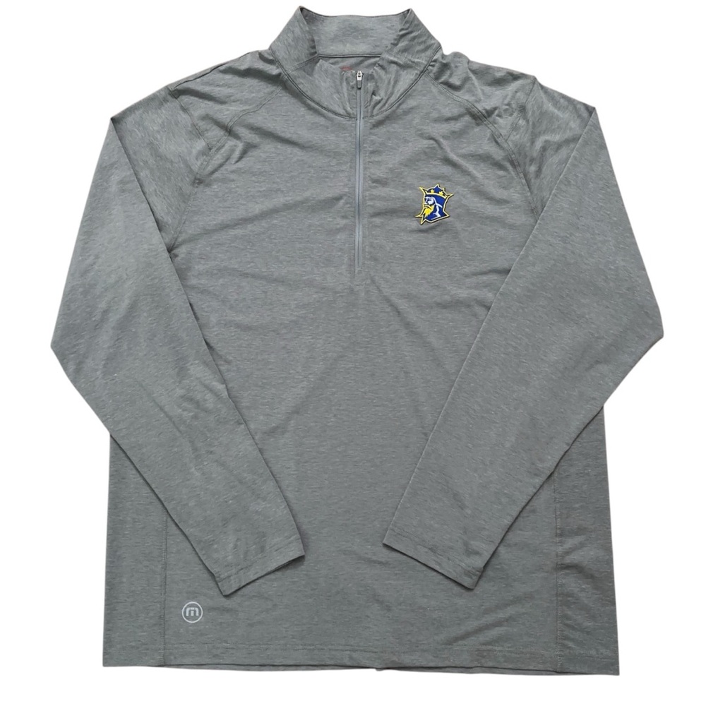 Travis Mathew 1/4 Zip Pullover Mens Size 2XL Performance Golf Lightweight Gray
